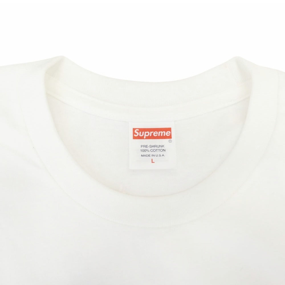 Supreme シュプリーム 24SS Patchwork Tee パッチワーク Tシャツ フロント バック プリント 半袖カットソー ホワイト系 L【美品】【中古】