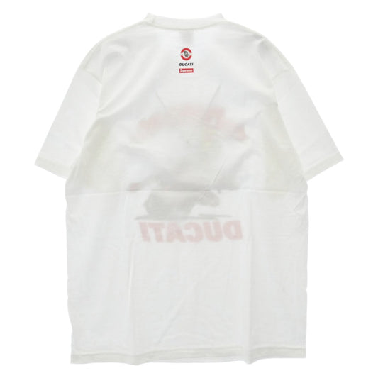Supreme シュプリーム 24sSS x Ducati Bike Tee ドゥカティ バイク Tシャツ フロントプリント 半袖 カットソー ホワイト系 M【新古品】【未使用】【中古】