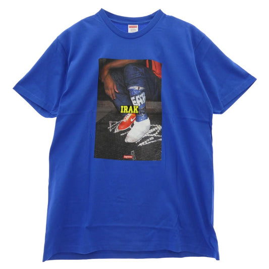 Supreme シュプリーム 22AW IRAK CAST Tee アイラック キャスト Tシャツ フロントプリント 半袖 カットソー ブルー系 L【極上美品】【中古】