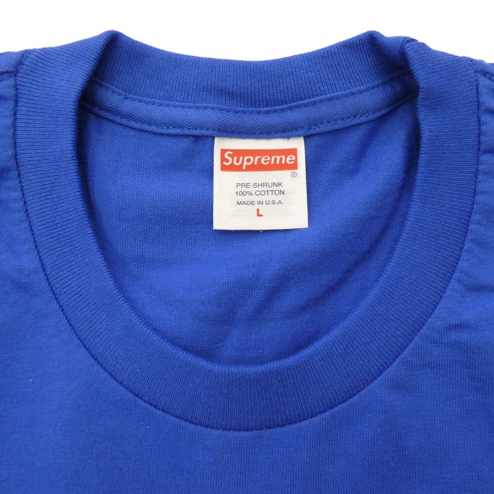 Supreme シュプリーム 22AW IRAK CAST Tee アイラック キャスト Tシャツ フロントプリント 半袖 カットソー ブルー系 L【極上美品】【中古】
