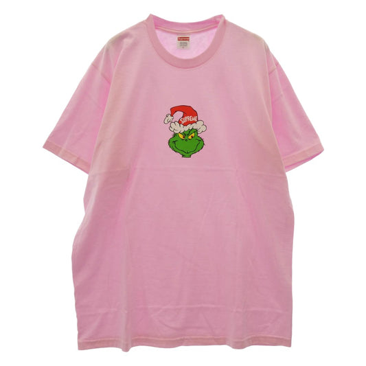 Supreme シュプリーム 24AW Grinch Tee グリンチ Tシャツ フロントプリント 半袖 カットソー ピンク系 L【新古品】【未使用】【中古】