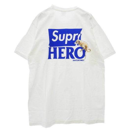 Supreme シュプリーム 24SS × ANTIHERO Dog Tee アンチヒーロー ドッグ Tシャツ 半袖 カットソー ホワイト系 L【極上美品】【中古】