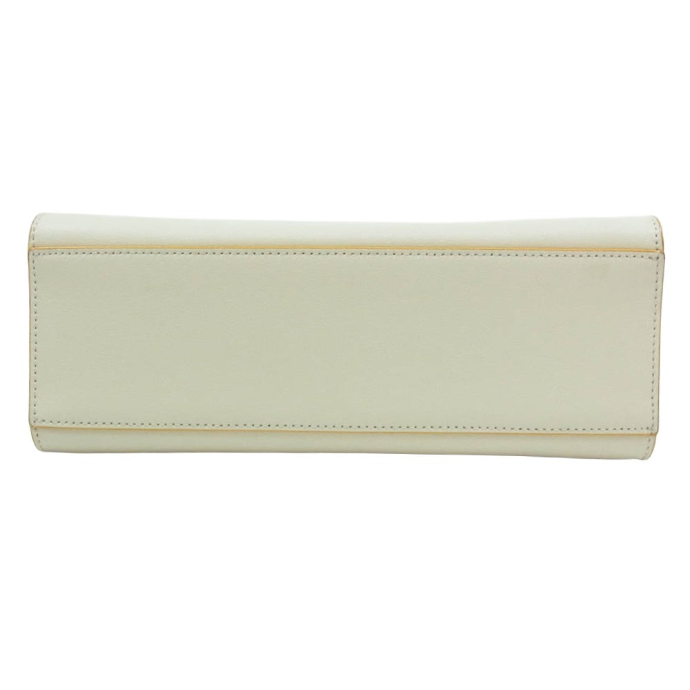 agnes b. アニエスベー 2WAY レザー ハンドバッグ ショルダーバッグ オフホワイト系【中古】