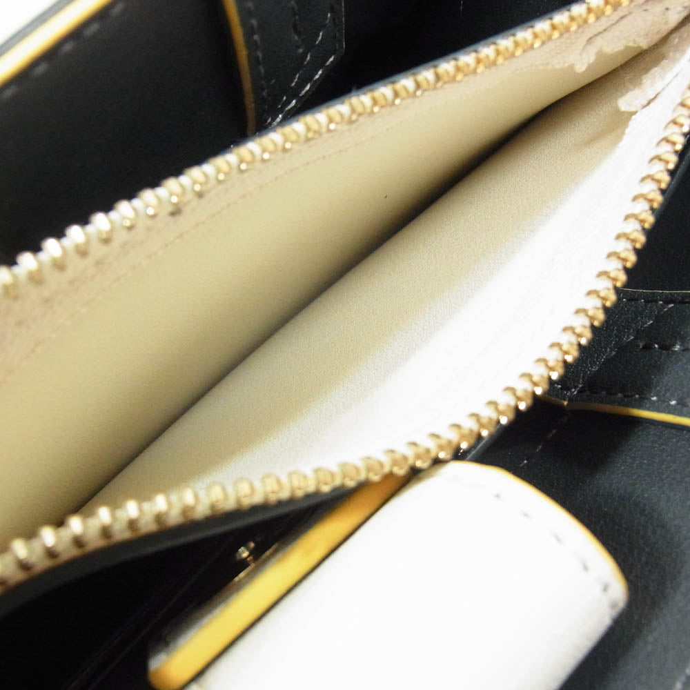 agnes b. アニエスベー 2WAY レザー ハンドバッグ ショルダーバッグ オフホワイト系【中古】