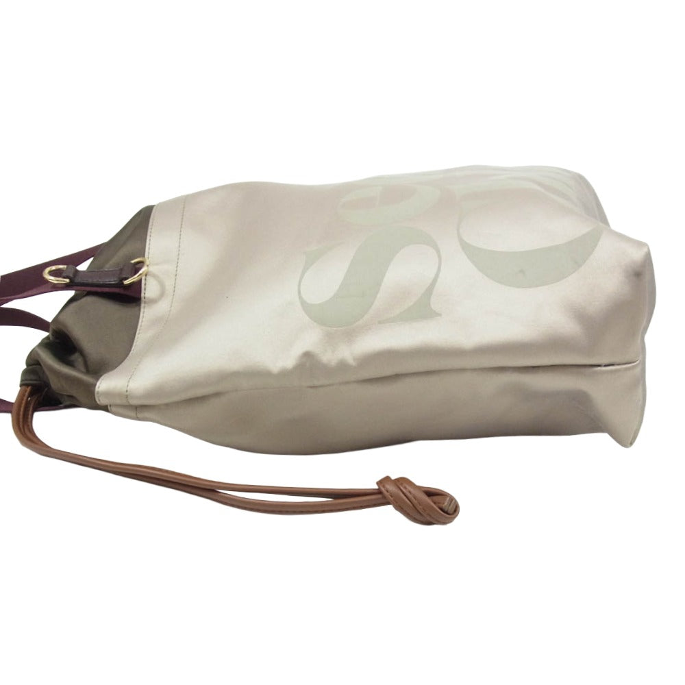 SEE BY CHLOE シーバイクロエ ESSENTIAL SMALL TOTE BAG ロゴプリント スモール トートバッグ ブラウン系【中古】