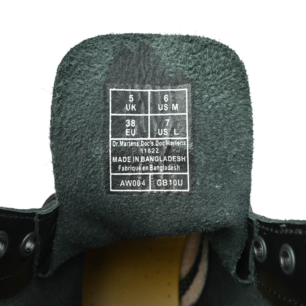 Dr.Martens ドクターマーチン 11822 8ホール レザー レースアップ ブーツ ブラック系 38【中古】