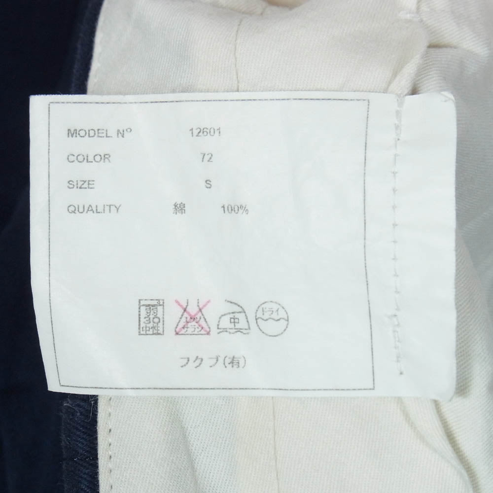 YAECA ヤエカ 12601 コットン テーパード チノパンツ ネイビー系 S【中古】