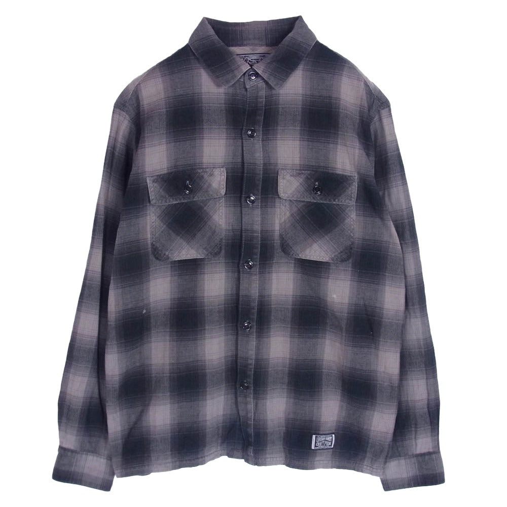 NEIGHBORHOOD ネイバーフッド ARNH-SH-M02 長袖 チェック シャツ チャコール系 M【中古】
