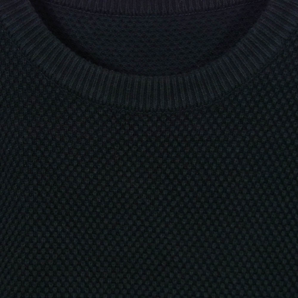 crepuscule クレプスキュール moss stitch vest ニットベスト ブラック系 1【中古】