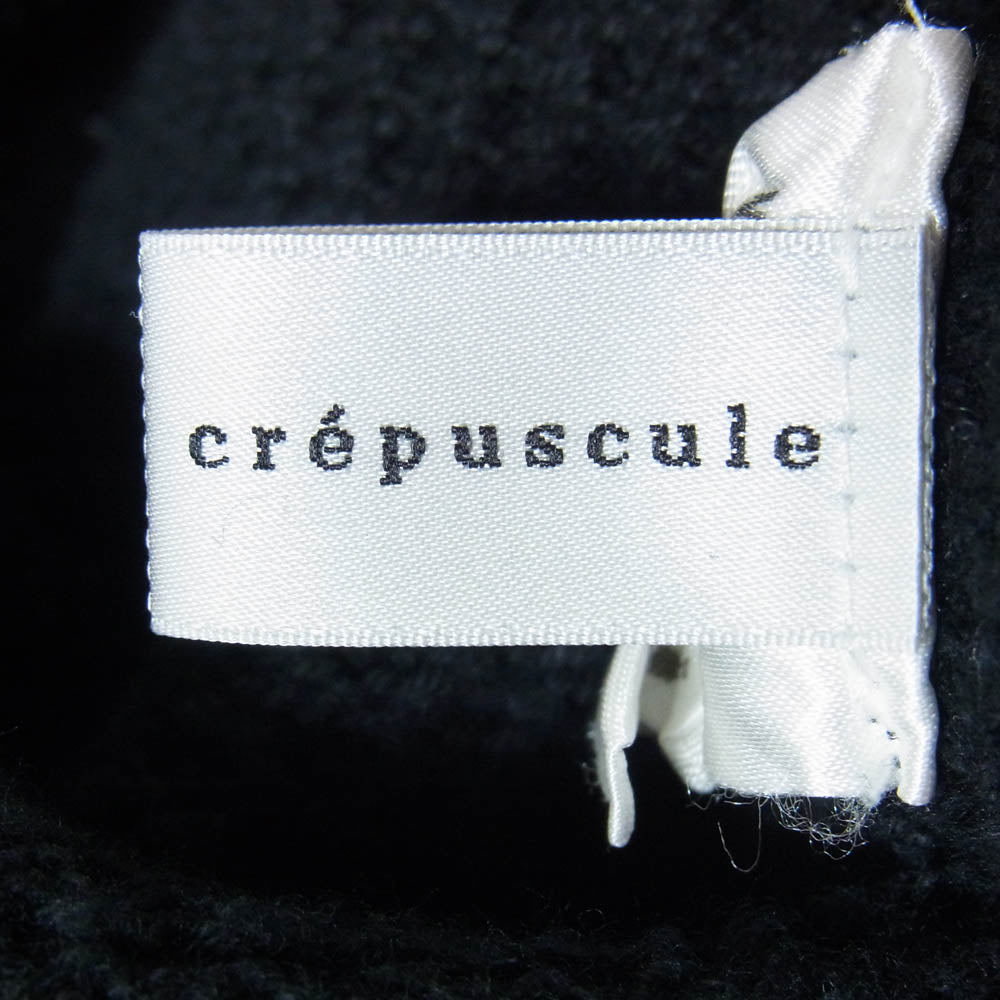 crepuscule クレプスキュール moss stitch vest ニットベスト ブラック系 1【中古】