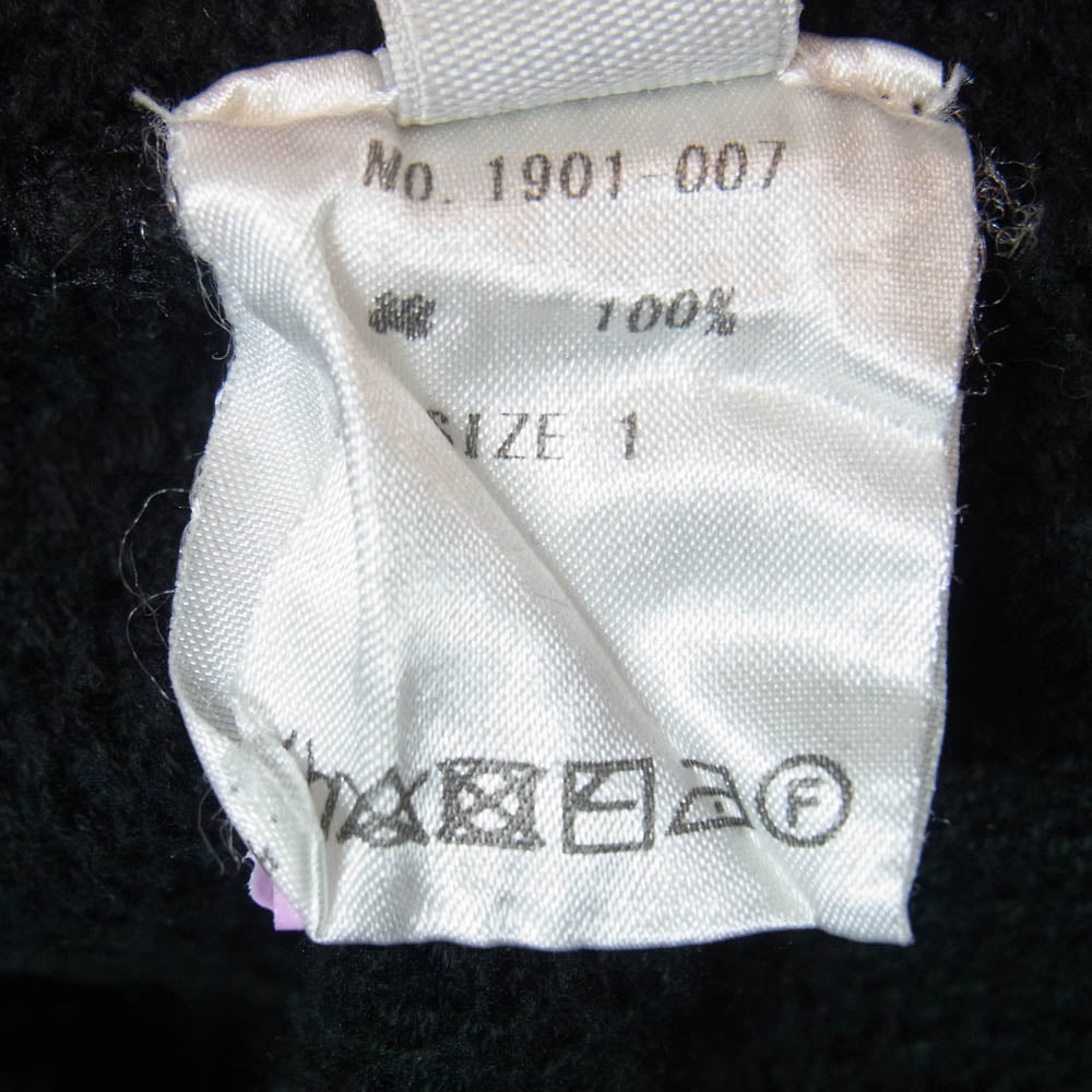 crepuscule クレプスキュール moss stitch vest ニットベスト ブラック系 1【中古】