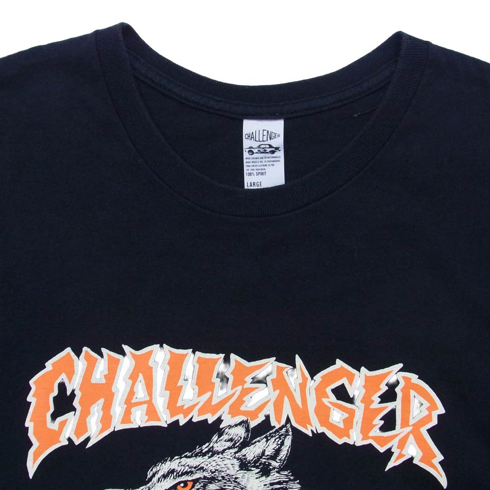 CHALLENGER チャレンジャー ZOMBIE WOLF TEE ウルフ 半袖 Ｔシャツ ブラック系 L【中古】