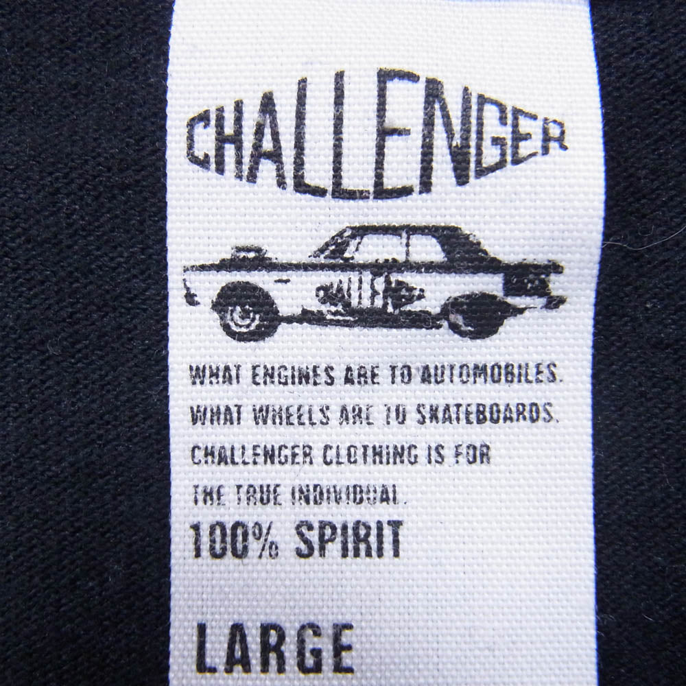 CHALLENGER チャレンジャー ZOMBIE WOLF TEE ウルフ 半袖 Ｔシャツ ブラック系 L【中古】