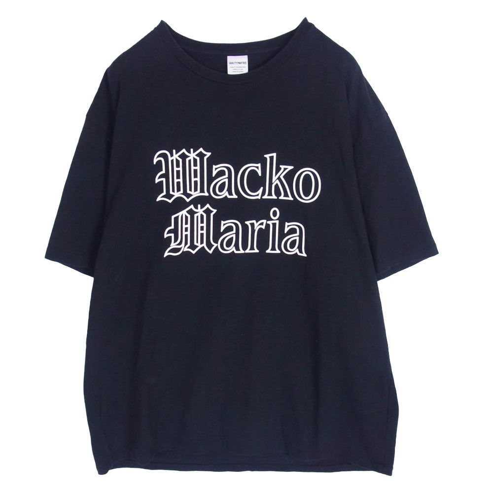 WACKO MARIA ワコマリア ロゴ プリント 半袖 Tシャツ ブラック系 M【中古】