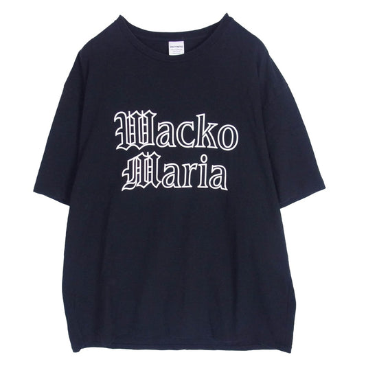 WACKO MARIA ワコマリア ロゴ プリント 半袖 Tシャツ ブラック系 M【中古】