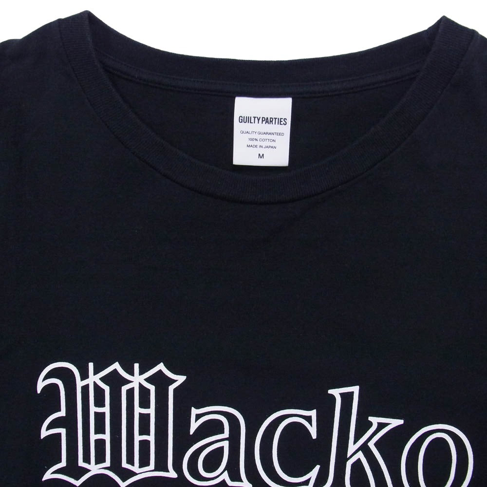 WACKO MARIA ワコマリア ロゴ プリント 半袖 Tシャツ ブラック系 M【中古】