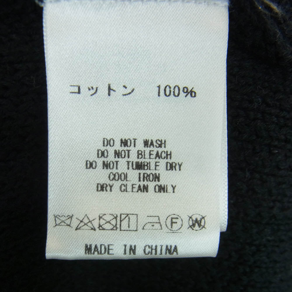 ファッキンオーサム ロゴ クルーネック ニット コットン 中国製 ブラック系 L【中古】