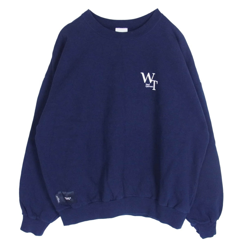 WTAPS ダブルタップス 22aw 222ATDT-CPM02S LOCKS SWEATER COTTON ロックス セーター コットン スウェット トレーナー ネイビー系 X02【中古】