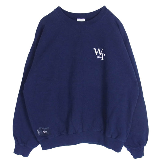 WTAPS ダブルタップス 22aw 222ATDT-CPM02S LOCKS SWEATER COTTON ロックス セーター コットン スウェット トレーナー ネイビー系 X02【中古】