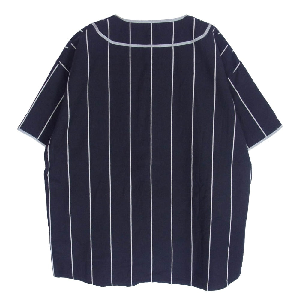 WTAPS ダブルタップス 25ss 251ATDT-CSM26 League SS Cotton リーグ SS 半袖 シャツ ネイビー系 X03【美品】【中古】