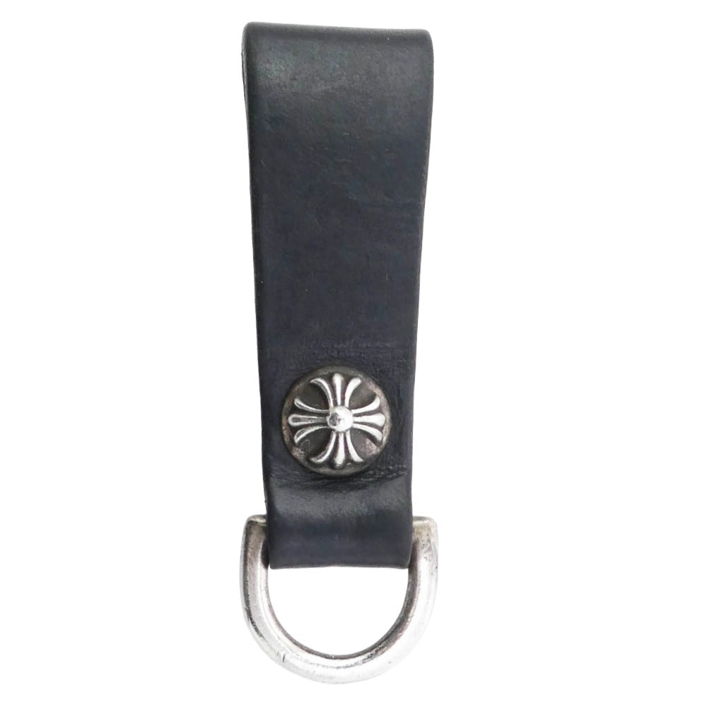 CHROME HEARTS クロムハーツ（原本無） BELT LOOP D RING Dカン クロスボールボタン ベルトループ ブラック系 シルバー系【中古】