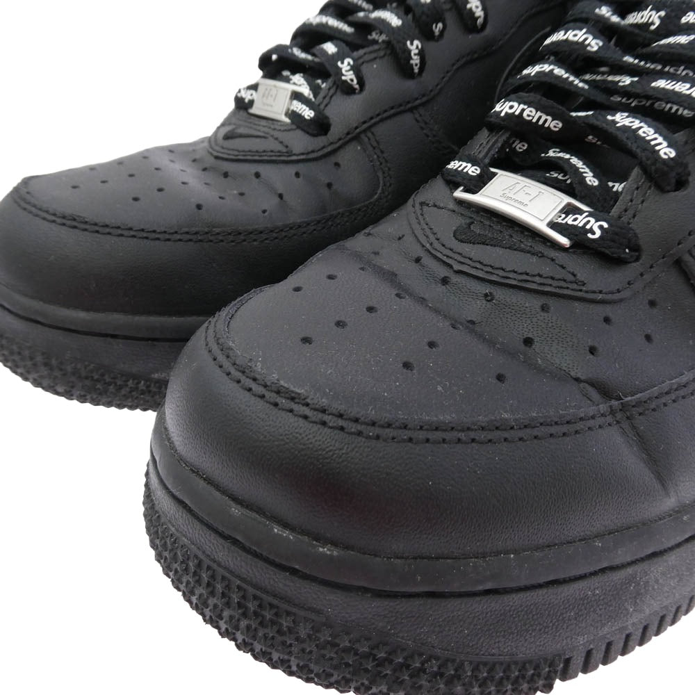 Supreme シュプリーム CU9225-001 × Nike ナイキ Air Force 1 Low Black エアフォース1 ロー ブラック スニーカー ブラック系 26.5cm【中古】