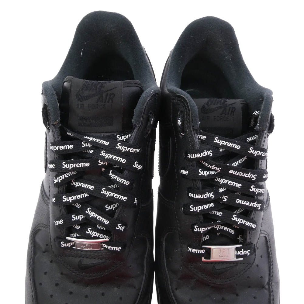 Supreme シュプリーム CU9225-001 × Nike ナイキ Air Force 1 Low Black エアフォース1 ロー ブラック スニーカー ブラック系 26.5cm【中古】