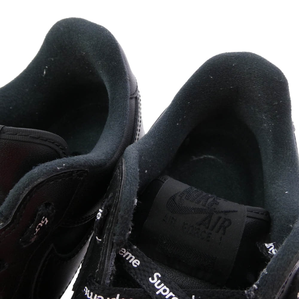 Supreme シュプリーム CU9225-001 × Nike ナイキ Air Force 1 Low Black エアフォース1 ロー ブラック スニーカー ブラック系 26.5cm【中古】