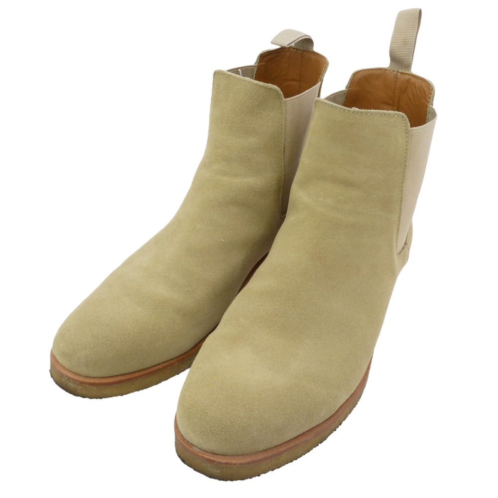 ミニマル Crepe Chelsea Boot クレープ チェルシー スエード サイドゴア ブーツ ベージュ系 10.5【中古】