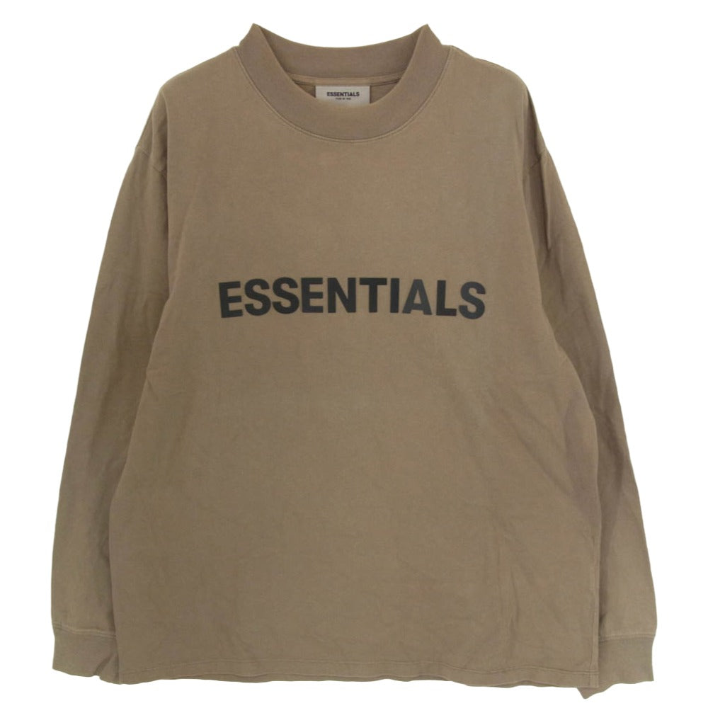 FEAR OF GOD フィアオブゴッド ESSENTIALS エッセンシャルズ 長袖 クルーネック カットソー ブラウン系 M【中古】