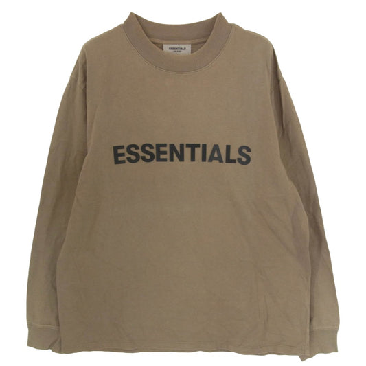 FEAR OF GOD フィアオブゴッド ESSENTIALS エッセンシャルズ 長袖 クルーネック カットソー ブラウン系 M【中古】