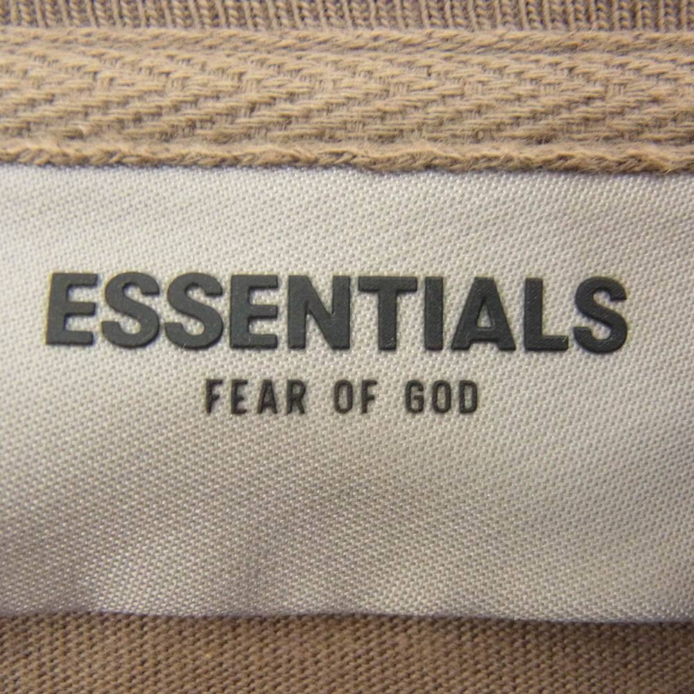 FEAR OF GOD フィアオブゴッド ESSENTIALS エッセンシャルズ 長袖 クルーネック カットソー ブラウン系 M【中古】