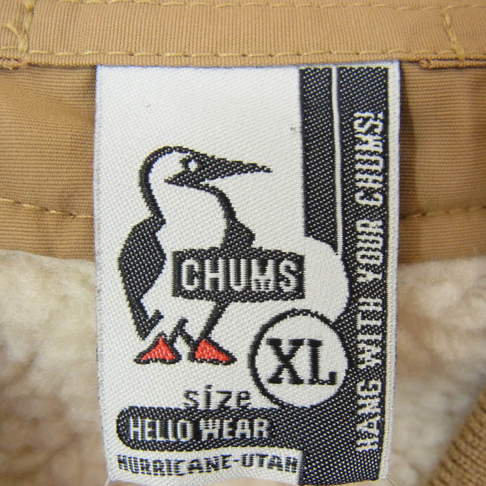 CHUMS チャムス CH04-1321 Camping Bomber Boa Jacket キャンピング ボンバー ボア ジャケット ブラウン系 XL【中古】