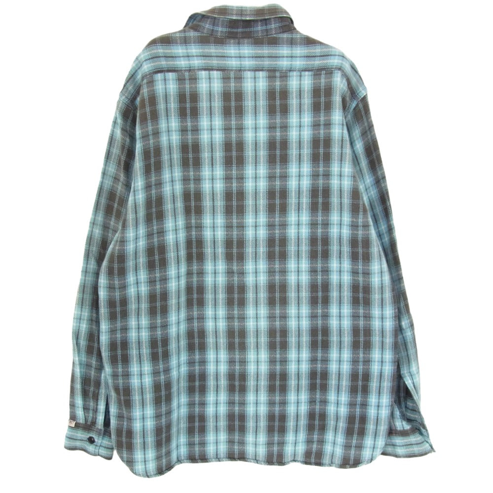 SUGAR CANE シュガーケーン SC23103 チェック 長袖 ネルシャツ ライトブルー系 M【中古】