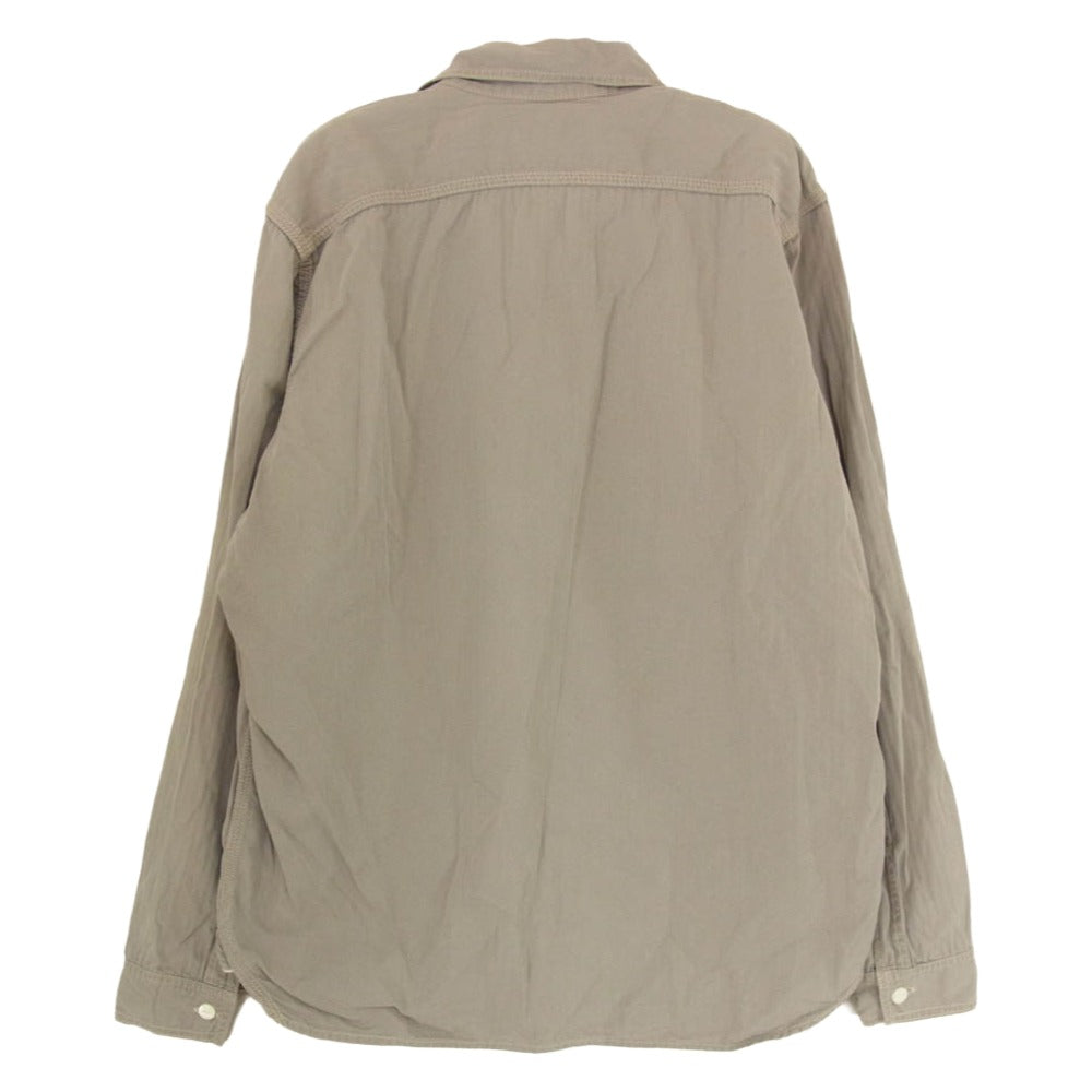 The REAL McCOY'S ザリアルマッコイズ ヘリンボーン 長袖 ワーク シャツ グレー系 サイズ表記無【中古】