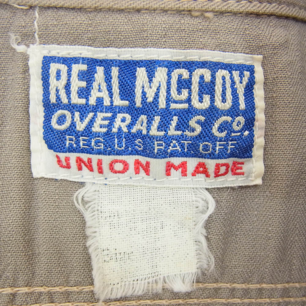 The REAL McCOY'S ザリアルマッコイズ ヘリンボーン 長袖 ワーク シャツ グレー系 サイズ表記無【中古】