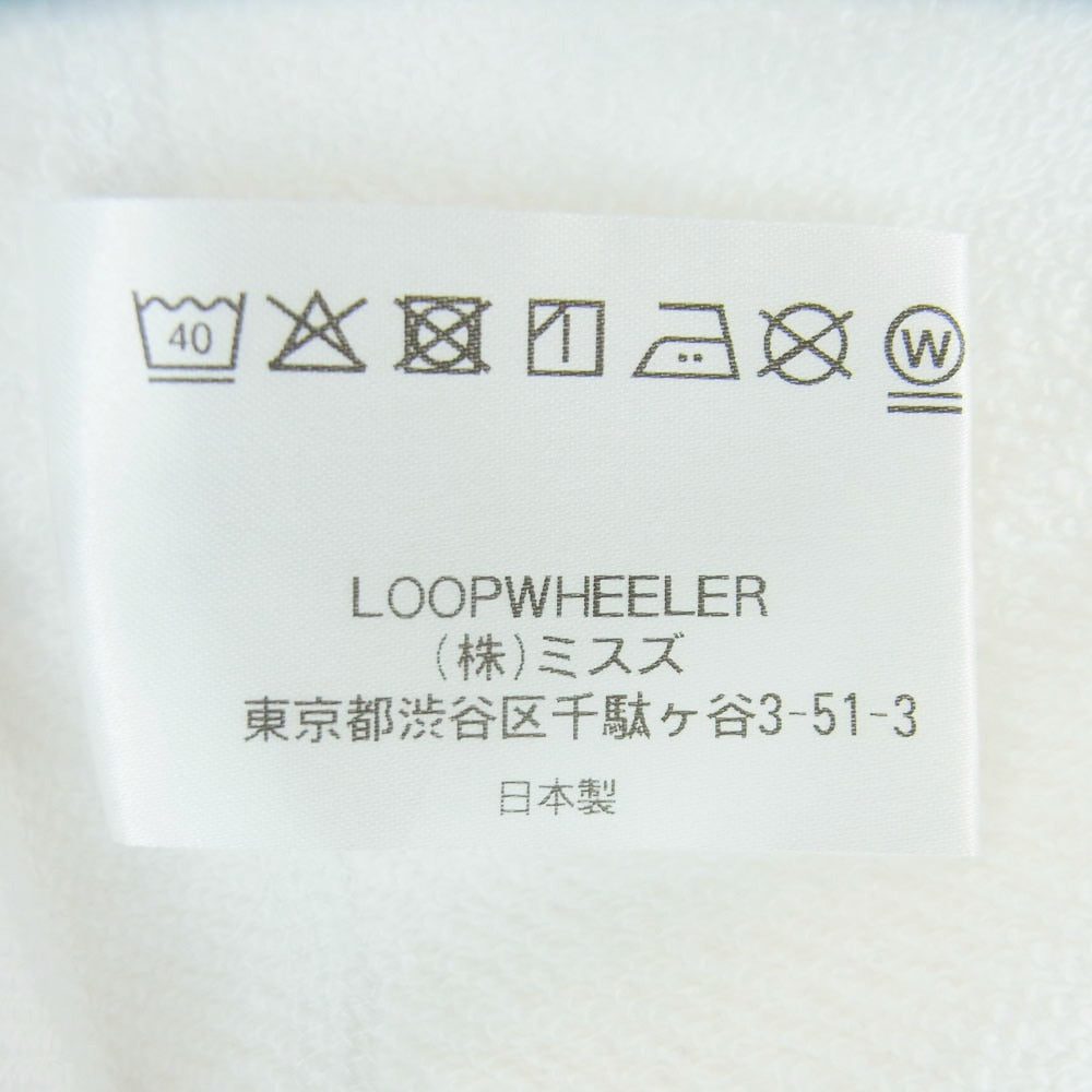 LOOPWHEELER ループウィラー BEAMS ビームス別注 Extra Light Short Sleeve Sweat スウェット生地 ラグラン エクストラライト 半袖 Tシャツ ホワイト系 XL【中古】