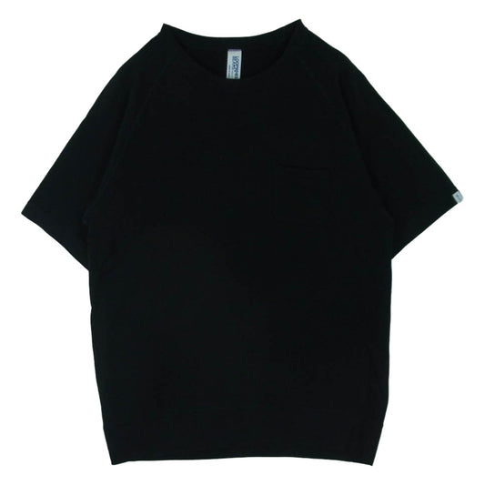 LOOPWHEELER ループウィラー BEAMS ビームス別注 Extra Light Short Sleeve Sweat スウェット生地 ラグラン エクストラライト ショートスリーブ 半袖 Tシャツ ブラック系 XL【中古】