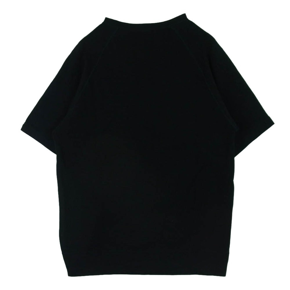 LOOPWHEELER ループウィラー BEAMS ビームス別注 Extra Light Short Sleeve Sweat スウェット生地 ラグラン エクストラライト ショートスリーブ 半袖 Tシャツ ブラック系 XL【中古】