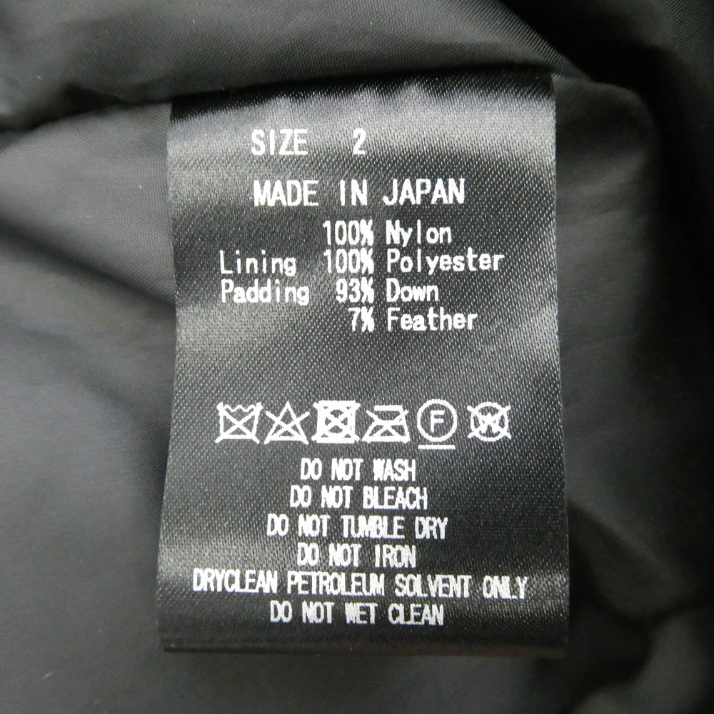 marka マーカ 24AW M24C19BL01A RECYCLE NYLON MINI RIPSTOP DOWN VEST リサイクルナイロンミニリップ ダウンベスト ブラック系 2【極上美品】【中古】