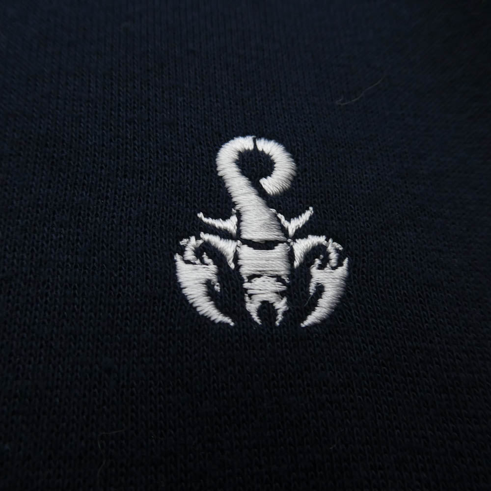 SOPHNET. ソフネット SOPH-242050 COMPACT DOUBLE KNIT HOODIE コンパクトダブルニット プルオーバー パーカー フーディー ダークネイビー系 M【中古】