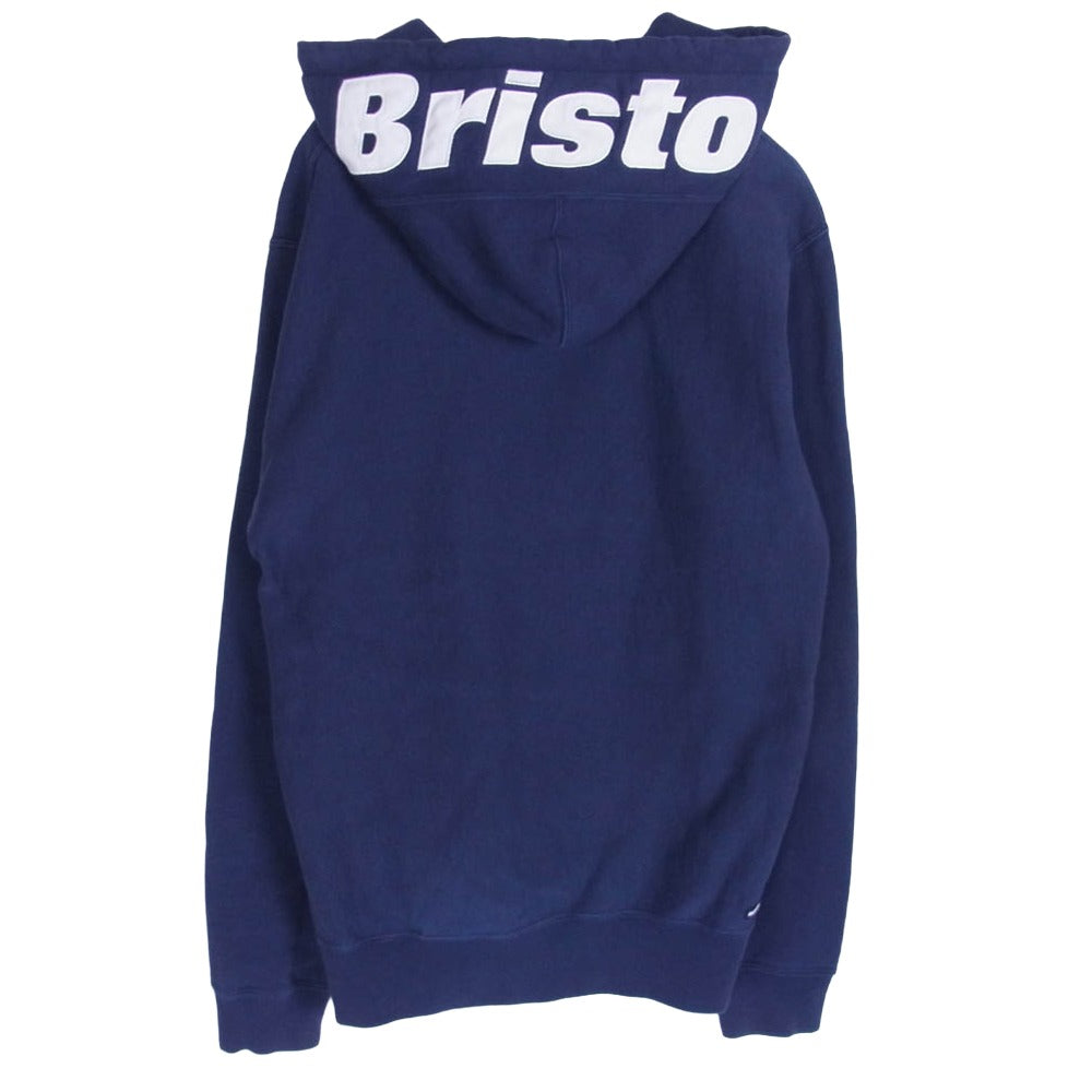 F.C.R.B. エフシーアールビー FCRB-222067 HOOD LOGO ZIP UP TEAM SWEAT HOODIE フードロゴ ジップアップ チーム スウェット パーカー ネイビー系 M【中古】