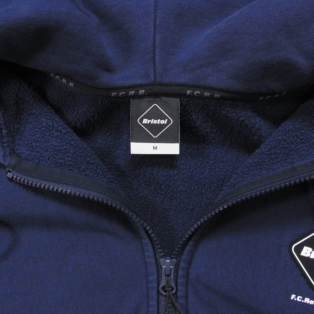 F.C.R.B. エフシーアールビー FCRB-222067 HOOD LOGO ZIP UP TEAM SWEAT HOODIE フードロゴ ジップアップ チーム スウェット パーカー ネイビー系 M【中古】