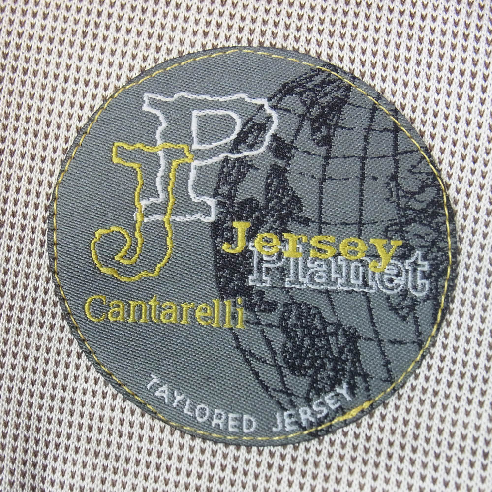 カンタレリ イタリア製 プラネットジャージー ダブルブレスト ピークドラペル　テーラードジャケット グレー系 52【中古】