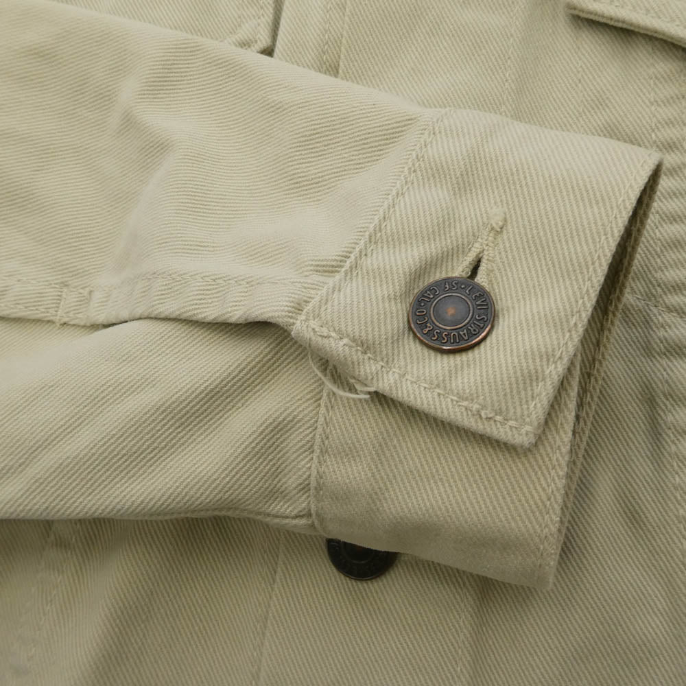 Levi's リーバイス 70505-10 白タブ スモールe JT934 ボタン裏刻印J30 コットンツイル デニム トラッカージャケット ベージュ系 38【中古】