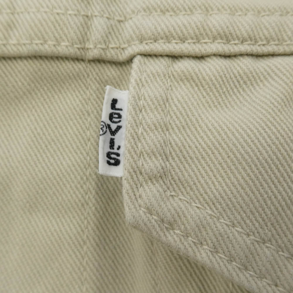 Levi's リーバイス 70505-10 白タブ スモールe JT934 ボタン裏刻印J30 コットンツイル デニム トラッカージャケット ベージュ系 38【中古】