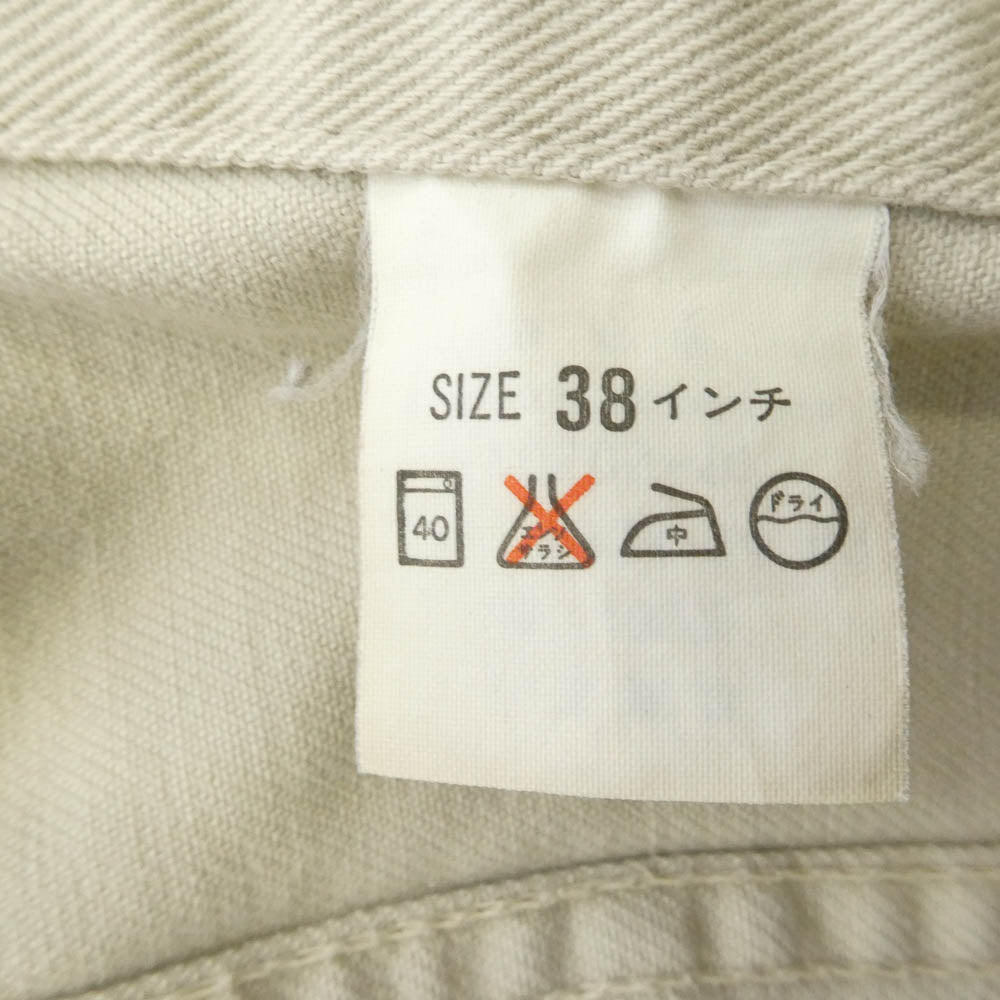Levi's リーバイス 70505-10 白タブ スモールe JT934 ボタン裏刻印J30 コットンツイル デニム トラッカージャケット ベージュ系 38【中古】