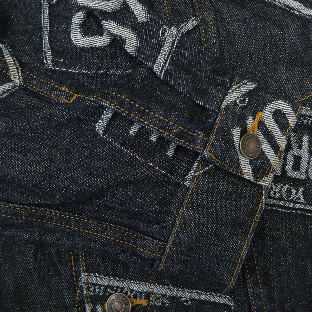 Supreme シュプリーム 26SS Denim Trucker Jacket License Plate デニムトラッカージャケット ライセンスプレート インディゴ Ｇジャン インディゴブルー系 L【美品】【中古】