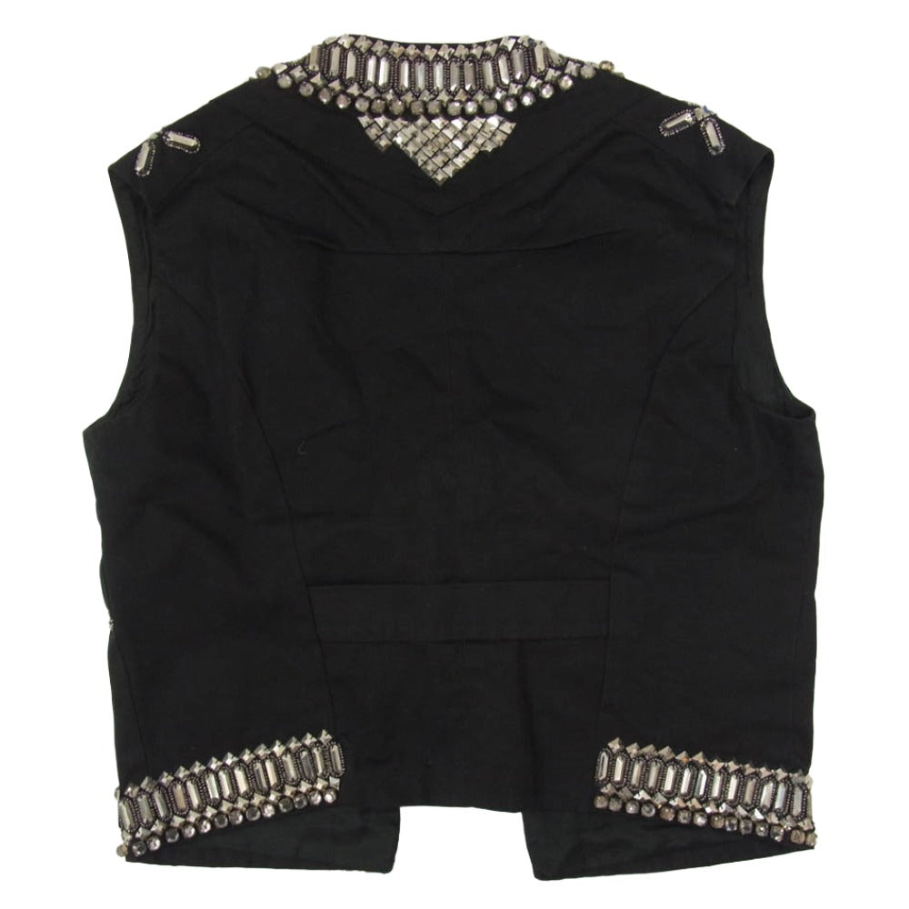 GIVENCHY ジバンシィ ビジュー ベスト ジレ ブラック系 34【中古】