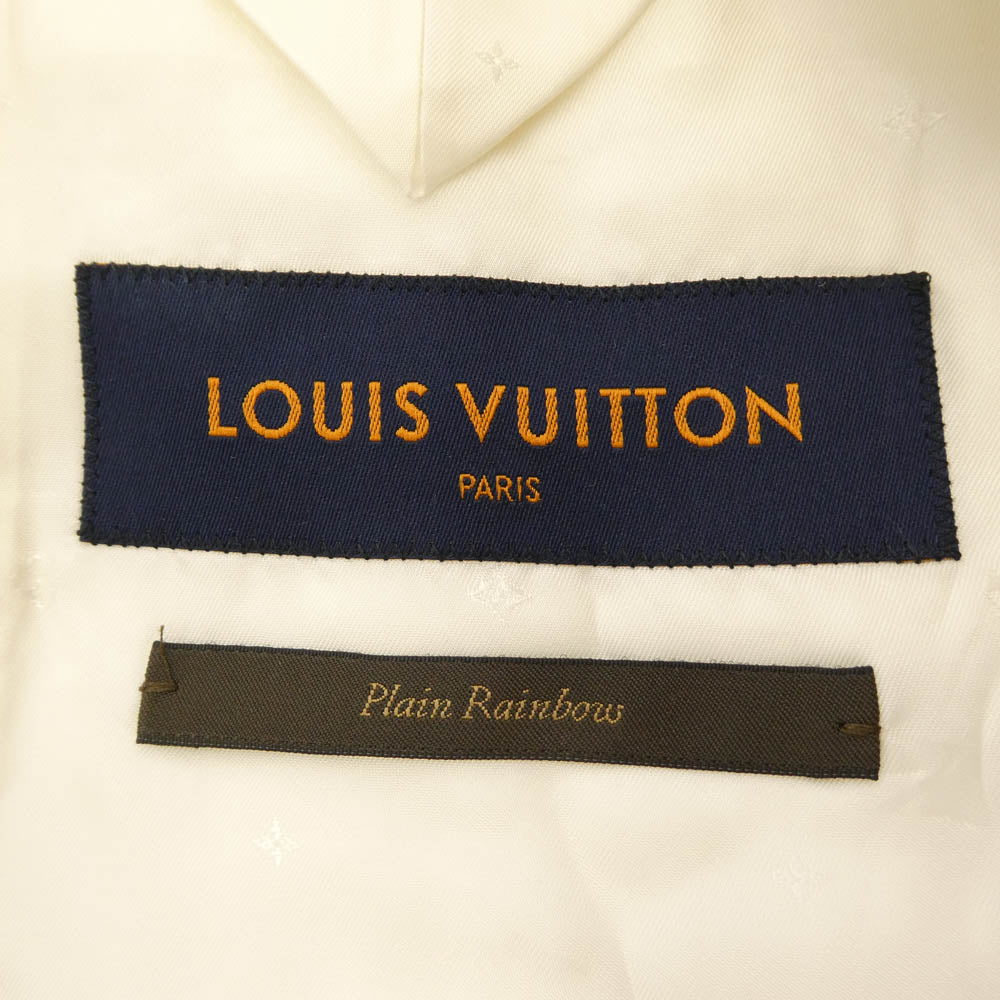 LOUIS VUITTON ルイ・ヴィトン 19SS RM191 JMD HGJ60E ヴァージル期 イタリア製 Plain Rainbow ダブルブレスト 2B テーラードジャケット アイボリー系 44【美品】【中古】